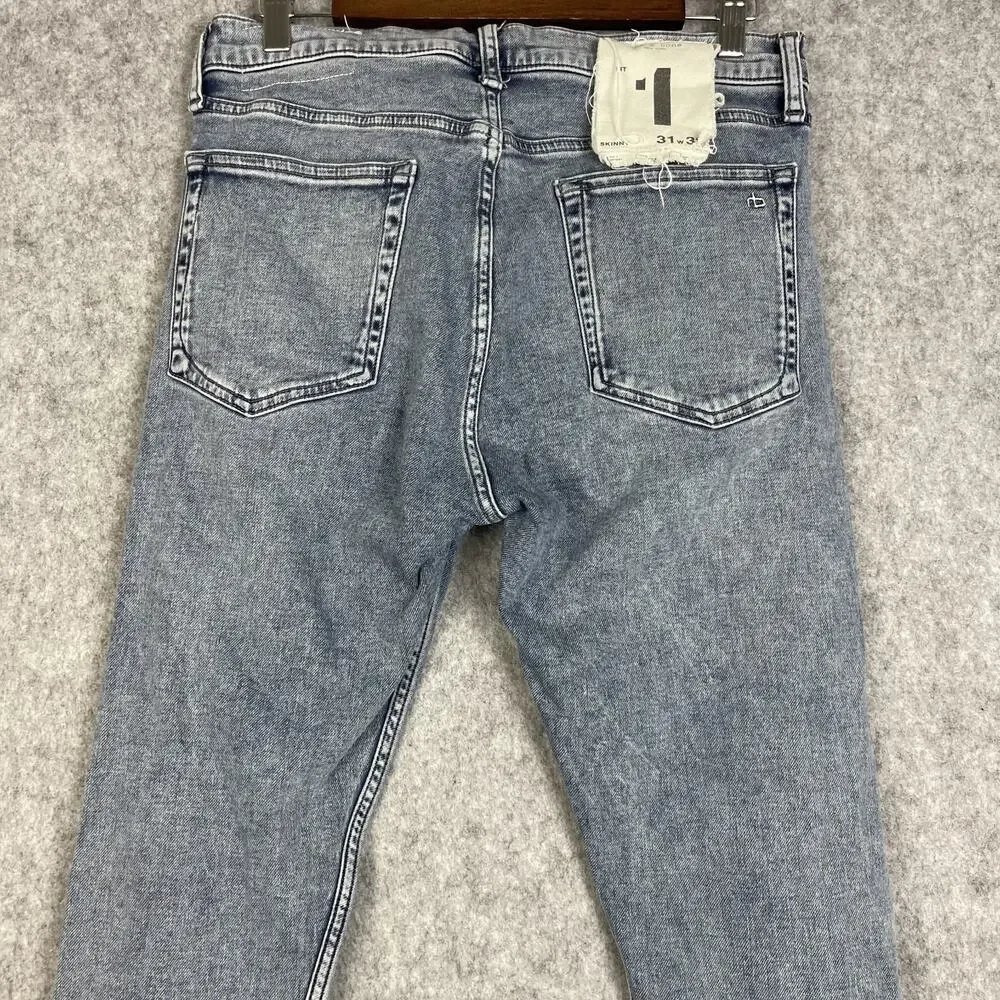 Rag & Bone Jeans Mens 31x32 Fit 1 Skinny Camber Light Wash‎ Mid Rise NWT